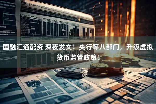 国融汇通配资 深夜发文！央行等八部门，升级虚拟货币监管政策！